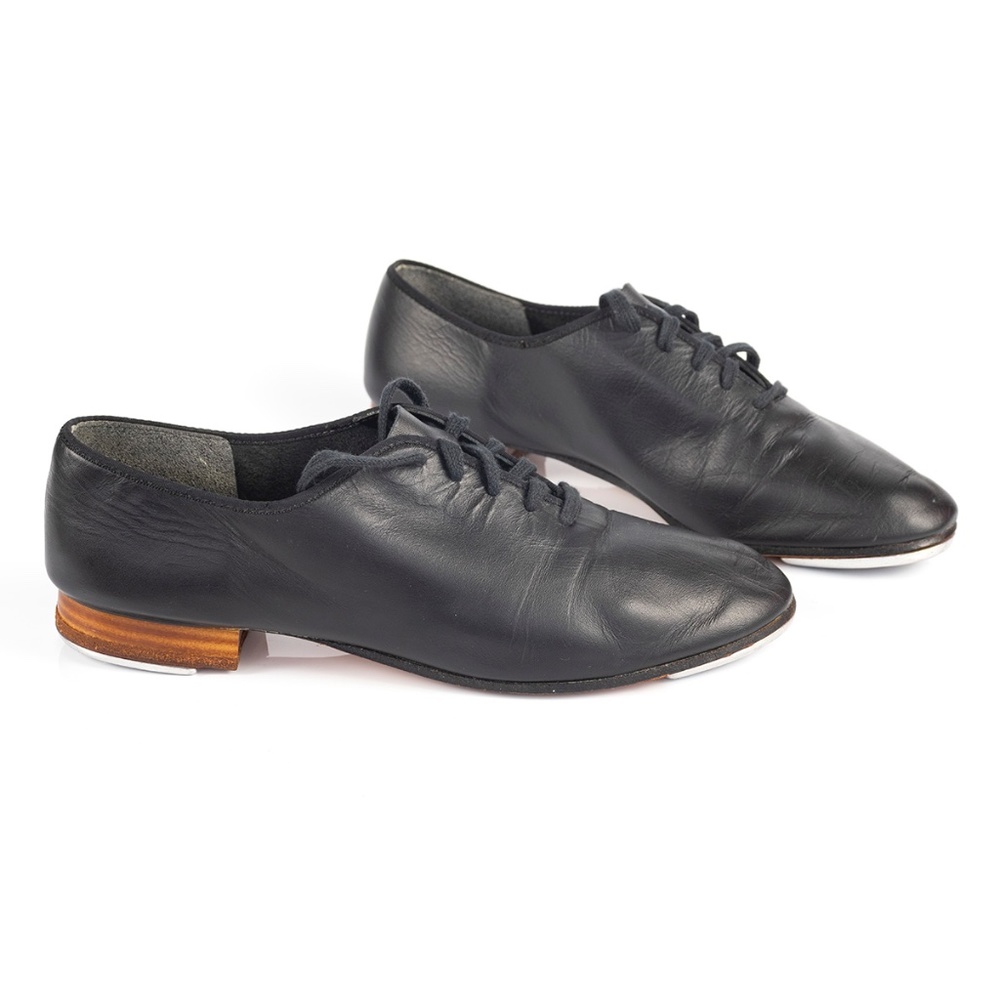 Danshuz Dance Footwear, Deluxe Classic Jazz Tap Shoe, Black, Size 9M